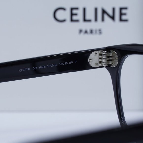 Final Price! Celine CL50119I 001 Shiny Black Eyeglasses 52mm - Picture 7 of 11